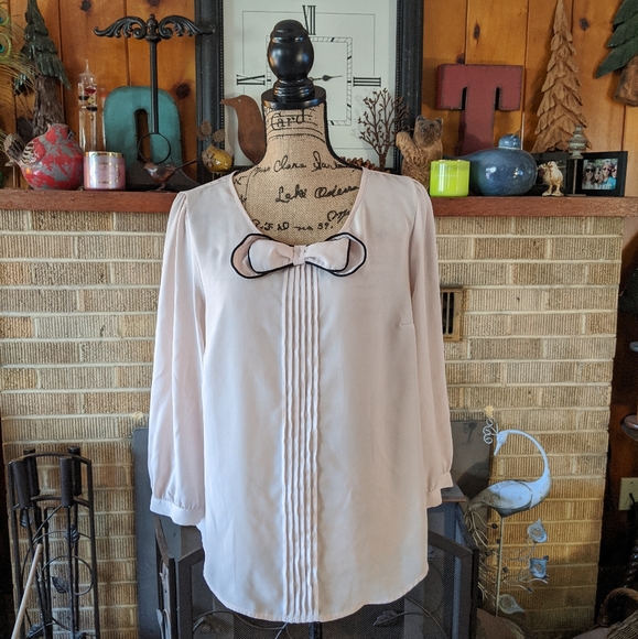 LC Lauren Conrad Tops - LC Lauren Conrad sheer long sleeve blouse